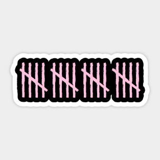 20th pink count Sticker